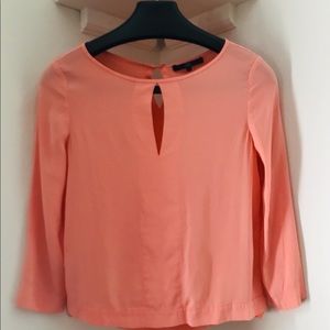 Tibi silk coral blouse size 4 NWOT